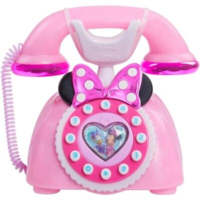 Just Play Disney Junior Minnie Mouse wijzerplaat telefoon met geluidseffecten en lichteffecten, speelgoed voor kinderen vanaf 3 jaar Just Play Disney Junior Minnie Mouse wijzerplaat telefoon met geluidseffecten en lichteffecten, speelgoed voor kinderen vanaf 3 jaar