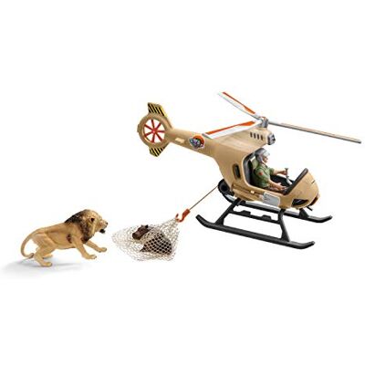 Schleich Playset helikopter voor dierenredding, Wild Life 42476, meerkleurig Schleich Playset helikopter voor dierenredding, Wild Life 42476, meerkleurig