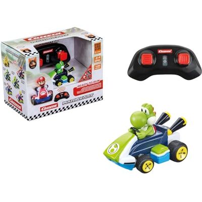 Carrera RC Mario Kart Mini RC Yoshi voor kinderen en volwassenen, jongens en meisjes, unieke originele licentie, direct rijplezier met klaar om te lopen, authentieke Mario Kart-ervaring, groen Carrera RC Mario Kart Mini RC Yoshi voor kinderen en volwassenen, jongens en meisjes, unieke originele licentie, direct rijplezier met klaar om te lopen, authentieke Mario Kart-ervaring, groen