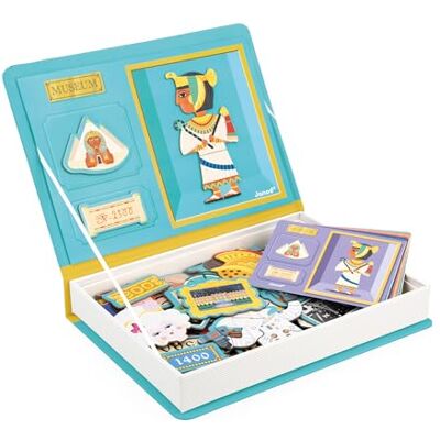 Janod Magneti'Book J02598 educatief spel, magnetisch, 60 magneten + 12 modellen van FSC-karton, fijne motoriek en fantasie, vanaf 3 jaar, meerkleurig Janod Magneti'Book J02598 educatief spel, magnetisch, 60 magneten + 12 modellen van FSC-karton, fijne motoriek en fantasie, vanaf 3 jaar, meerkleurig