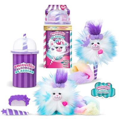 Bizak 64120002 Amiguitos Knuffel van geurende dieren, suikerspin Unboxing en accessoires om te ruilen, verrassingsmodel Bizak 64120002 Amiguitos Knuffel van geurende dieren, suikerspin Unboxing en accessoires om te ruilen, verrassingsmodel