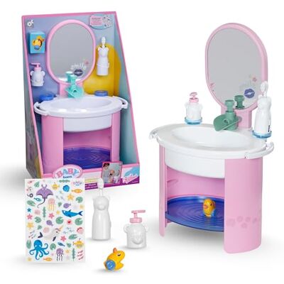 BABY born Wastafel Poppenwastafel met tandenborstel & zeepdispenser Met echt water Geen batterijen nodig Hoogwaardig poppenaccessoire voor poppen van 36 cm & 43 cm BABY born Wastafel Poppenwastafel met tandenborstel & zeepdispenser Met echt water Geen batterijen nodig Hoogwaardig poppenaccessoire voor poppen van 36 cm & 43 cm