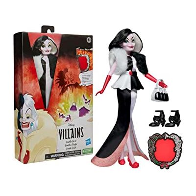 Disney Villains, Cruella D' modepop, accessoires en afneembare outfit, prinsessen-speelgoed, vanaf 5 jaar, exclusief op Amazon Disney Villains, Cruella D' modepop, accessoires en afneembare outfit, prinsessen-speelgoed, vanaf 5 jaar, exclusief op Amazon