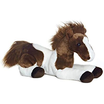 Aurora , 31477, Flopsie Tola het paard, 30 cm, pluche, bruin en wit Aurora , 31477, Flopsie Tola het paard, 30 cm, pluche, bruin en wit