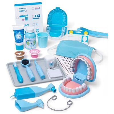 Melissa & Doug Super Smile Tandartsset voor kinderen, rollenspel, tandartsspeelgoed voor kinderen, educatief speelgoed, cadeau voor meisjes en jongens van 3, 4, 5, 6, 7 jaar Melissa & Doug Super Smile Tandartsset voor kinderen, rollenspel, tandartsspeelgoed voor kinderen, educatief speelgoed, cadeau voor meisjes en jongens van 3, 4, 5, 6, 7 jaar