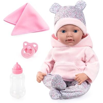 Bayer Design 93827AD Reborn pop, babypop, pasgeborene, realistisch, als echt, fopspeen, fles, deken Bayer Design 93827AD Reborn pop, babypop, pasgeborene, realistisch, als echt, fopspeen, fles, deken
