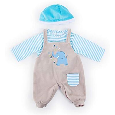 Bayer Design 84676AA Poppenkleding 40-46 cm, accessoires voor pop, overall, T-shirt en muts met olifant Bayer Design 84676AA Poppenkleding 40-46 cm, accessoires voor pop, overall, T-shirt en muts met olifant