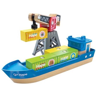 Hape Vrachtschip in Kraan Hape Vrachtschip in Kraan