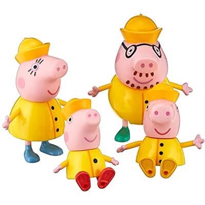 Peppa Pig , Peppa op avontuur, laten we in de regen spelen, set met 4 figuren in waterdicht, vanaf 3 jaar Peppa Pig , Peppa op avontuur, laten we in de regen spelen, set met 4 figuren in waterdicht, vanaf 3 jaar