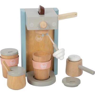 Small Foot "Tasty" houten koffiemachineset, rollenspeelspeelgoed voor kinderen, speelaccessoires voor keuken, vanaf 3 jaar, 12247 Small Foot "Tasty" houten koffiemachineset, rollenspeelspeelgoed voor kinderen, speelaccessoires voor keuken, vanaf 3 jaar, 12247