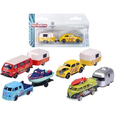 Majorette Volkswagen The Originals aanhangers met metalen onderdelen, schaal 1:64, officieel gelicentieerd door VW, je ontvangt 1 van de 4 voertuigmodellen + VW aanhangers (willekeurig verzonden Majorette Volkswagen The Originals aanhangers met metalen onderdelen, schaal 1:64, officieel gelicentieerd door VW, je ontvangt 1 van de 4 voertuigmodellen + VW aanhangers (willekeurig verzonden