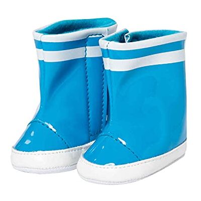 Heless Rubberen laarzen, lichtblauw, maat 38-45 cm, voor droge voeten, regenachtig weer en pionier in de wereld van de poppenmode, 144 Heless Rubberen laarzen, lichtblauw, maat 38-45 cm, voor droge voeten, regenachtig weer en pionier in de wereld van de poppenmode, 144