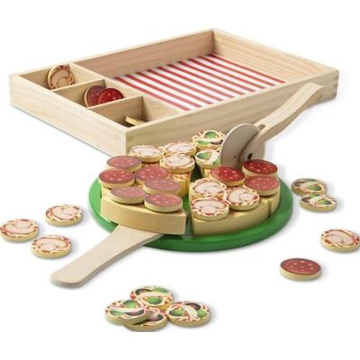 Melissa & Doug Houten pizza houten voedselspelletjes voor jongens of meisjes rollenspellen Melissa & Doug Houten pizza houten voedselspelletjes voor jongens of meisjes rollenspellen