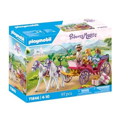 Playmobil Princess Magic, koninklijke koetswandeling met prinses en prins, prinsessenspeelgoed, sprookjesspeelgoed voor kinderen vanaf 4 jaar, 71846 Playmobil Princess Magic, koninklijke koetswandeling met prinses en prins, prinsessenspeelgoed, sprookjesspeelgoed voor kinderen vanaf 4 jaar, 71846