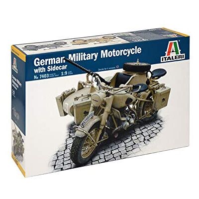 Italeri 7403-1: 9 "Deut Militaire Motorfiets met Trolley Pagina Italeri 7403-1: 9 "Deut Militaire Motorfiets met Trolley Pagina