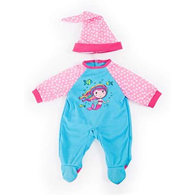 Bayer Design 83880AA poppenkleding 33-38 cm, accessoires voor pop, romper, pet met mooi zeemeerminpatroon, outfit Bayer Design 83880AA poppenkleding 33-38 cm, accessoires voor pop, romper, pet met mooi zeemeerminpatroon, outfit