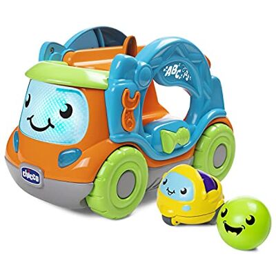Chicco Raimondo de Giramondo vrachtwagen, activiteitencentrum voor kinderen, elektronisch en sprekend met mini-voertuigen Turbo Ball en ballen, met handmatige activiteiten, lichten en geluiden, Chicco Raimondo de Giramondo vrachtwagen, activiteitencentrum voor kinderen, elektronisch en sprekend met mini-voertuigen Turbo Ball en ballen, met handmatige activiteiten, lichten en geluiden,