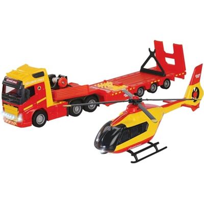 Majorette Grand Series Volvo vrachtwagen politiehelikopter 35 cm (schaal 1/43) Geluiden en lichten vanaf 3 jaar 213716000002 Majorette Grand Series Volvo vrachtwagen politiehelikopter 35 cm (schaal 1/43) Geluiden en lichten vanaf 3 jaar 213716000002