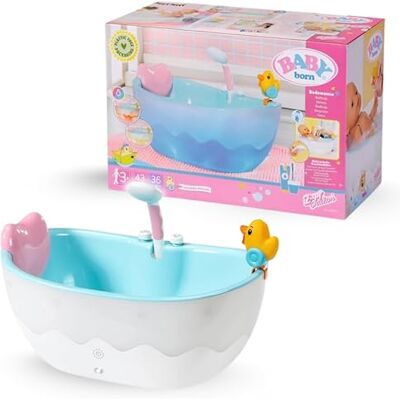 BABY born badkuip met kleurverandering douche- en geluidsfunctie hoogwaardige accessoires voor poppen van 36 in 43 cm werkt ook met echt water BABY born badkuip met kleurverandering douche- en geluidsfunctie hoogwaardige accessoires voor poppen van 36 in 43 cm werkt ook met echt water