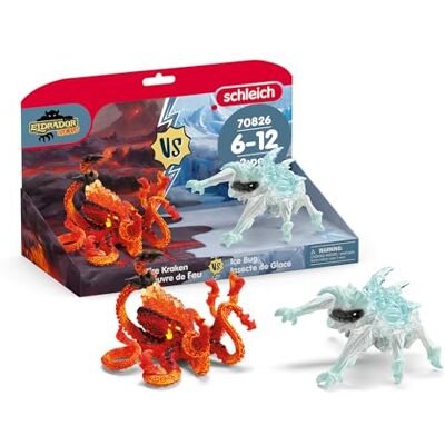 Schleich ELDRADOR CREATURES Vuuroctopus vs ijsinsect 70826 Eldrador starterset ijs en lava monsters monsterfiguren vanaf 7 jaar fantastisch speelgoed 2-delige set Schleich ELDRADOR CREATURES Vuuroctopus vs ijsinsect 70826 Eldrador starterset ijs en lava monsters monsterfiguren vanaf 7 jaar fantastisch speelgoed 2-delige set