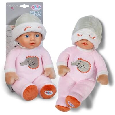 BABY born for Babies Sleepy Rose Zachte pop van 30 cm Met roze lichaam en geïntegreerde rammelaar Stoffen pop met vast mutsje Geschikt voor pasgeborenen BABY born for Babies Sleepy Rose Zachte pop van 30 cm Met roze lichaam en geïntegreerde rammelaar Stoffen pop met vast mutsje Geschikt voor pasgeborenen