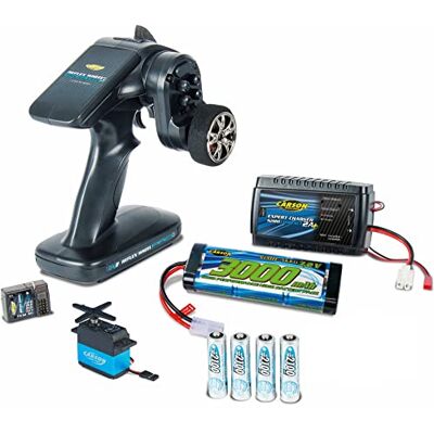 Carson Reflex Pro 3 500707152 Elektrische afstandsbedieningsset 2,4 GHz met batterij en servo compatibel met Tamiya RC bouwset modelbouw levering in milieuvriendelijke verpakking zwart Carson Reflex Pro 3 500707152 Elektrische afstandsbedieningsset 2,4 GHz met batterij en servo compatibel met Tamiya RC bouwset modelbouw levering in milieuvriendelijke verpakking zwart