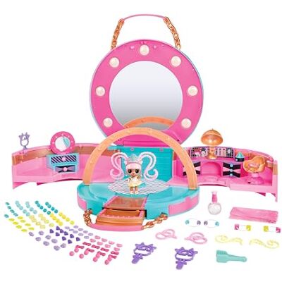 L.O.L. Surprise! Hair Beads Salon Playset – 1 pop en 100 parels, evenals elastiekjes, spiegel en andere verrassingen, ideaal cadeau voor kinderen vanaf 4 jaar L.O.L. Surprise! Hair Beads Salon Playset – 1 pop en 100 parels, evenals elastiekjes, spiegel en andere verrassingen, ideaal cadeau voor kinderen vanaf 4 jaar