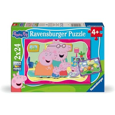 Ravensburger Kinderpuzzel 12004184 Peppa Pig puzzel voor kinderen vanaf 4 jaar, met 2 x 24 stukjes Ravensburger Kinderpuzzel 12004184 Peppa Pig puzzel voor kinderen vanaf 4 jaar, met 2 x 24 stukjes