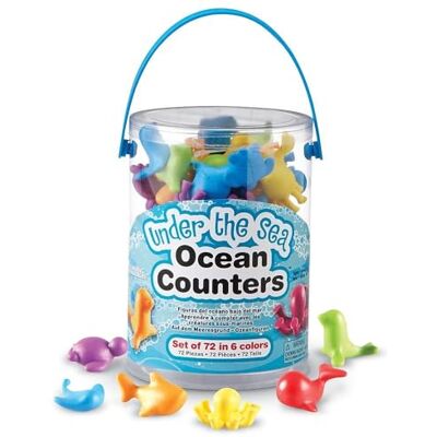 Learning Resources Emmer met 72 zeedieren onder de zee om te tellen Learning Resources Emmer met 72 zeedieren onder de zee om te tellen