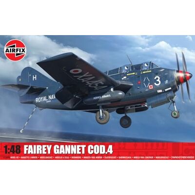 Airfix A11009 Fairey Gannet COD.4 modelvliegtuig van kunststof voor volwassenen en kinderen vanaf 8 jaar, de set bevat spanen en stickers op schaal 1:48 Airfix A11009 Fairey Gannet COD.4 modelvliegtuig van kunststof voor volwassenen en kinderen vanaf 8 jaar, de set bevat spanen en stickers op schaal 1:48