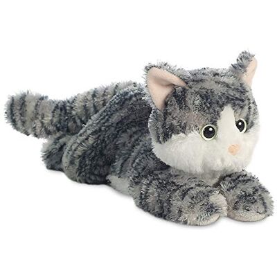 Aurora , Flopsies Lily Cat 31538 pluche dier, 30,5 cm, grijs en wit Aurora , Flopsies Lily Cat 31538 pluche dier, 30,5 cm, grijs en wit