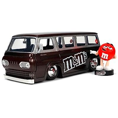 Jada Toys M&M's Rood & 1965 Ford Econoline 1:24 Jada Toys M&M's Rood & 1965 Ford Econoline 1:24