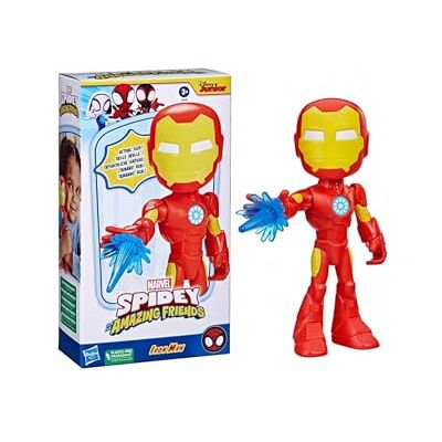 Hasbro Marvel Spidey Spidey en zijn buitengewone vrienden, Iron Man reuzenformaat superheldenfiguur voor kinderen, vanaf 3 jaar Hasbro Marvel Spidey Spidey en zijn buitengewone vrienden, Iron Man reuzenformaat superheldenfiguur voor kinderen, vanaf 3 jaar