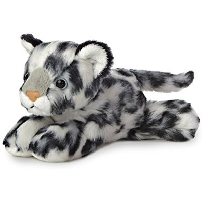 Aurora , 31367 Mini-flopsie sneeuwoparden, 20 cm, pluche, zwart en wit Aurora , 31367 Mini-flopsie sneeuwoparden, 20 cm, pluche, zwart en wit