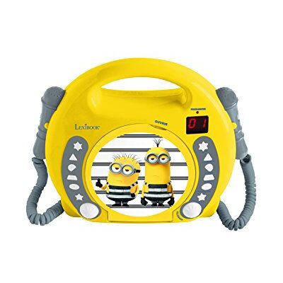 Lexibook RCDK100DES CD-speler met 2 microfoons, hoofdtelefoonaansluiting, werkt op batterijen, me lelijk en kwaadaardig Lexibook RCDK100DES CD-speler met 2 microfoons, hoofdtelefoonaansluiting, werkt op batterijen, me lelijk en kwaadaardig