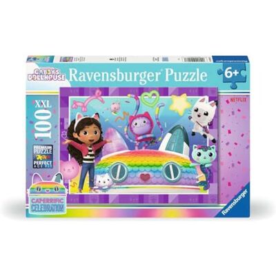 Ravensburger kinderpuzzel 12004117 Gabby's Dollhouse puzzel voor kinderen vanaf 6 jaar, met 100 stukjes in XXL-formaat Ravensburger kinderpuzzel 12004117 Gabby's Dollhouse puzzel voor kinderen vanaf 6 jaar, met 100 stukjes in XXL-formaat