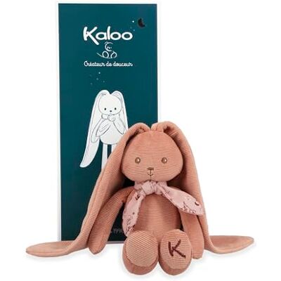 KALOO Lapinoo Pantin Konijn Knuffel van corduroy 35 cm Kleur Terracotta Zeer zacht materiaal Geschenkdoos Vanaf de geboorte, K972201 KALOO Lapinoo Pantin Konijn Knuffel van corduroy 35 cm Kleur Terracotta Zeer zacht materiaal Geschenkdoos Vanaf de geboorte, K972201