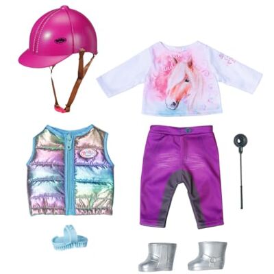 BABY born Zapf Creation 836194 Deluxe rijpak met broek, laarzen en helm voor 43 cm poppen Zapf Creation BABY born Zapf Creation 836194 Deluxe rijpak met broek, laarzen en helm voor 43 cm poppen Zapf Creation