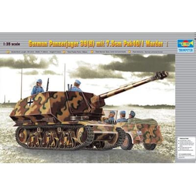 Trumpeter 00354 Modelbouwset PzKpfw 39 (H) Hunter Char met 7,5 cm Pak 40/1 Marder Trumpeter 00354 Modelbouwset PzKpfw 39 (H) Hunter Char met 7,5 cm Pak 40/1 Marder