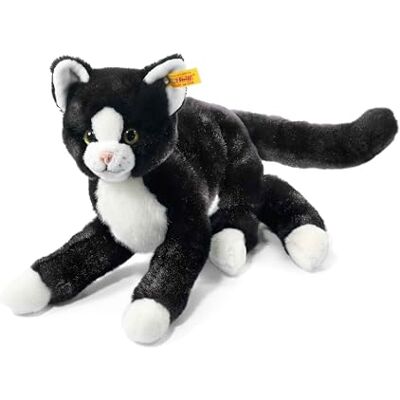 Steiff 99366 pluche dier kat pantin Mimmi zwart/wit Steiff 99366 pluche dier kat pantin Mimmi zwart/wit