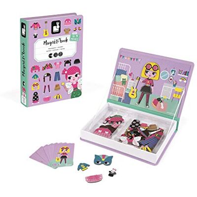 Janod Magneti'Book voor meisjes – magnetisch educatief spel 46 delen – leren fijne motoriek en fantasie – vanaf 3 jaar, J02718 Janod Magneti'Book voor meisjes – magnetisch educatief spel 46 delen – leren fijne motoriek en fantasie – vanaf 3 jaar, J02718