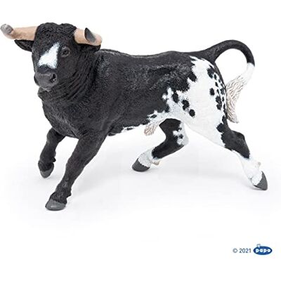 Papo Witte en zwarte Spaanse stier Papo Witte en zwarte Spaanse stier