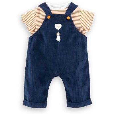 Corolle T-shirt en tuinbroek, marineblauw, kleding, voor poppen 36 cm, vanaf 2 jaar, 9000141890 Corolle T-shirt en tuinbroek, marineblauw, kleding, voor poppen 36 cm, vanaf 2 jaar, 9000141890