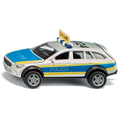 Siku 2302 politiewagen Mercedes-Benz E-klasse All Terrain 4x4², politiespeelgoed 1:50 metaal/plastic,incl. waarschuwingsbord met stickers, opklapbare motorkap en achterklep,blauw wit Siku 2302 politiewagen Mercedes-Benz E-klasse All Terrain 4x4², politiespeelgoed 1:50 metaal/plastic,incl. waarschuwingsbord met stickers, opklapbare motorkap en achterklep,blauw wit