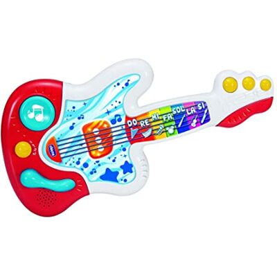 Chicco Mijn eerste gitaar, interactieve elektronische gitaar voor het leren van muziekinstrumenten en notities, uitbreidbaar educatief speelgoed, 3 speelmodi, + 90 geluiden en melodieën, voor kinderen van 9 maanden tot 4 jaar Chicco Mijn eerste gitaar, interactieve elektronische gitaar voor het leren van muziekinstrumenten en notities, uitbreidbaar educatief speelgoed, 3 speelmodi, + 90 geluiden en melodieën, voor kinderen van 9 maanden tot 4 jaar