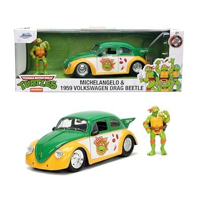 Jada Toys 253285002 Schildpadden 1959 VW Drag Beetle 1:24, meerkleurig Jada Toys 253285002 Schildpadden 1959 VW Drag Beetle 1:24, meerkleurig