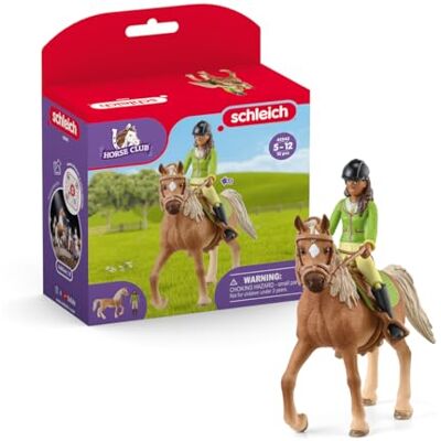 Schleich Horse Club Horse Club Sarah & Mystery 42542 10 stuks Speelset vanaf 5 jaar, beweegbare ruiterfiguur met paard en rijaccessoires, cadeau voor meisjes Schleich Horse Club Horse Club Sarah & Mystery 42542 10 stuks Speelset vanaf 5 jaar, beweegbare ruiterfiguur met paard en rijaccessoires, cadeau voor meisjes