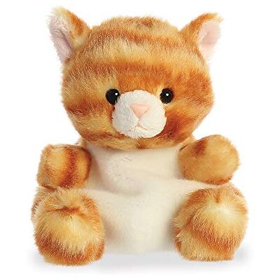 Aurora , 33473, Palm Pals, Meow rode kat, 13 cm, pluche, oranje Aurora , 33473, Palm Pals, Meow rode kat, 13 cm, pluche, oranje