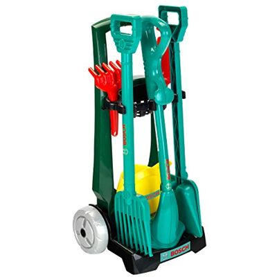 Klein Theo 2751 Bosch-tuinwagen, gevuld, 7-delig, hoogwaardige tuingereedschapsset voor kinderen, met grastrimmer enz., uv-bescherming, speelgoed voor kinderen vanaf 3 jaar Klein Theo 2751 Bosch-tuinwagen, gevuld, 7-delig, hoogwaardige tuingereedschapsset voor kinderen, met grastrimmer enz., uv-bescherming, speelgoed voor kinderen vanaf 3 jaar