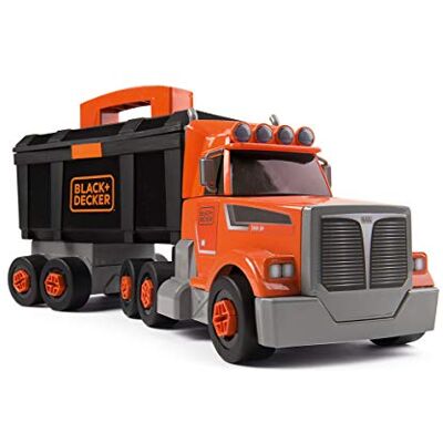 Smoby Black+Decker Bricolo 2-in-1 vrachtwagen 60 accessoires Smoby Black+Decker Bricolo 2-in-1 vrachtwagen 60 accessoires
